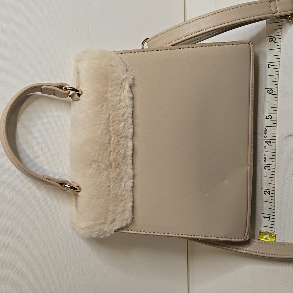 Mini Aldo Sherpa Bag with top handle and adjustable crossbody or shoulder strap - Picture 2 of 5
